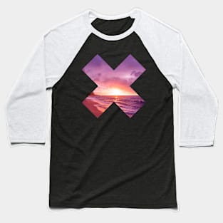 Retro Beach Sunset Baseball T-Shirt